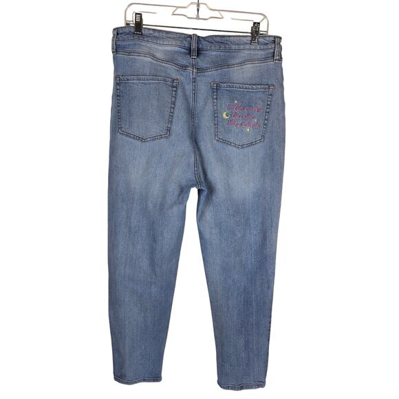 Hot Topic Sailor Moon Exclusive Juniors Patch High Rise Jeans Size 13 - Picture 2 of 5